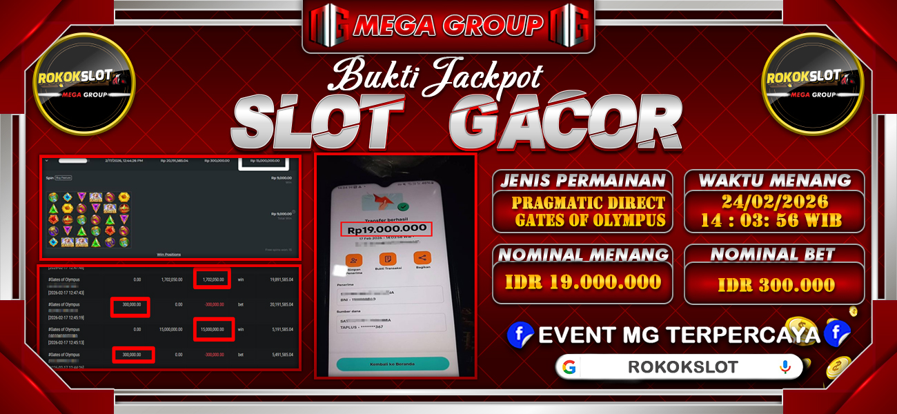 Bukti JP situs Rokokslot hari Selasa, 17 Februari 2026