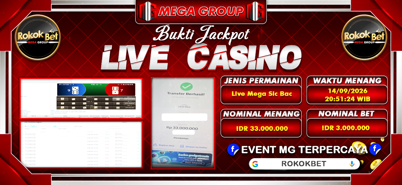 Bukti JP situs Rokokbet hari Senin, 14 September 2026