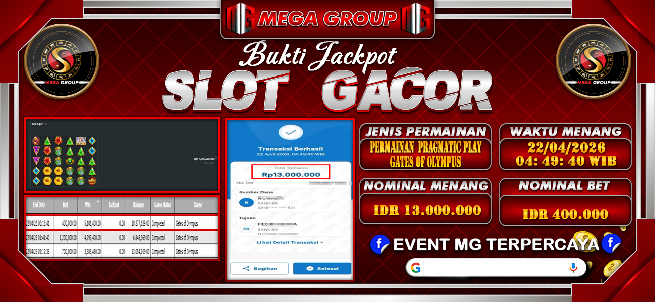 Bukti JP situs Shiowla hari Rabu, 22 April 2026